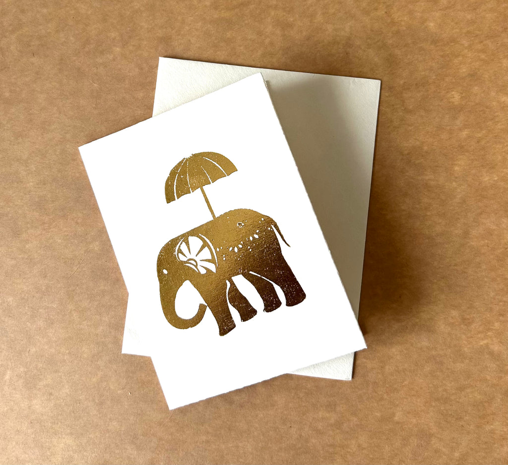 Elle & The Golden Umbrella Foil Card