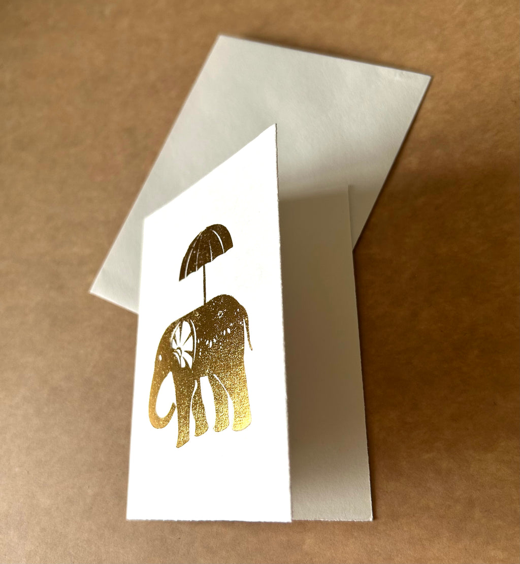 Elle & The Golden Umbrella Foil Card