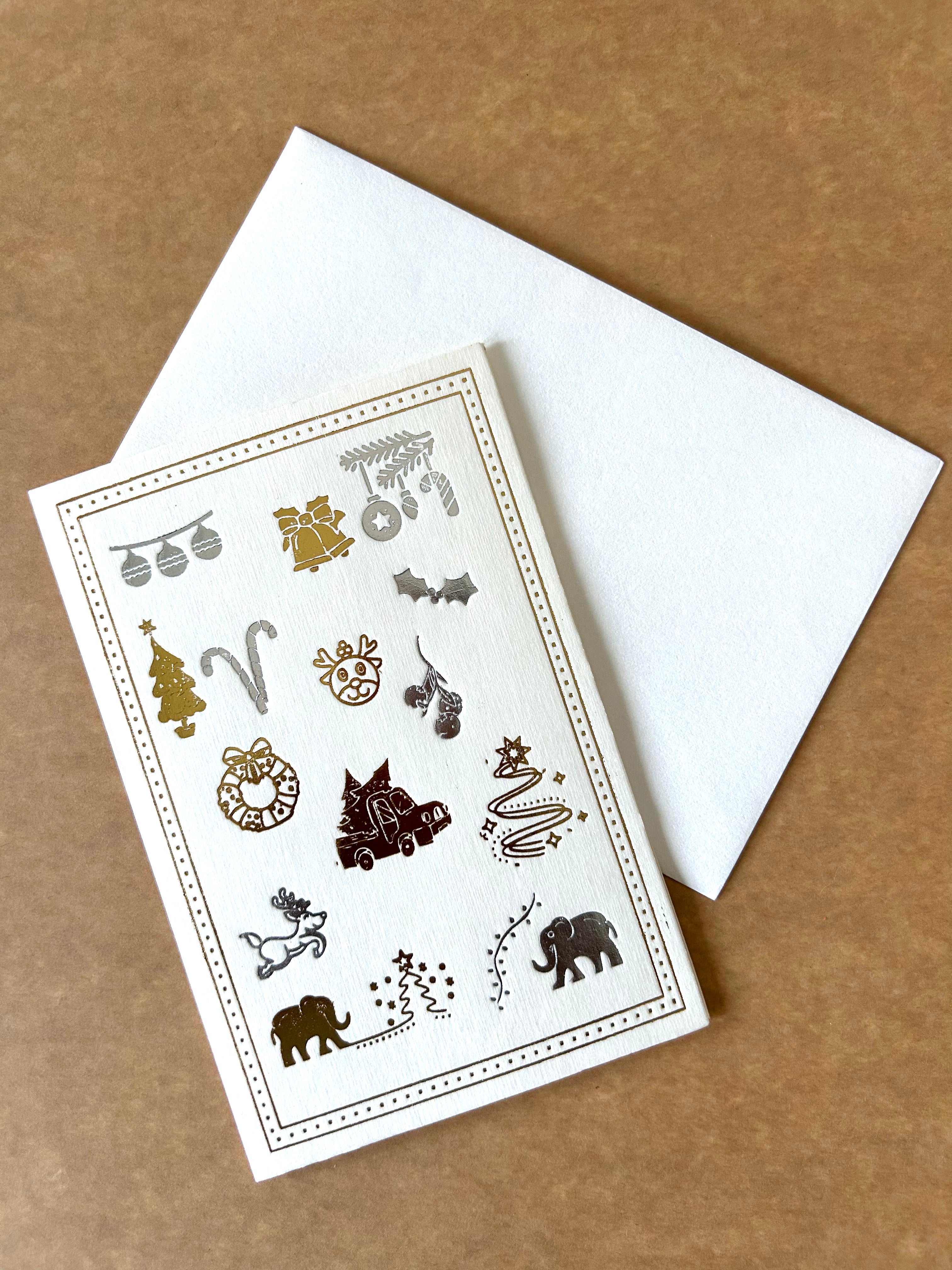 CHRISTMAS CRAZIES GOLD & SILVER FOIL CARD